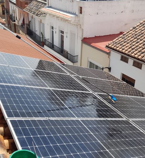 limpieza de paneles solares